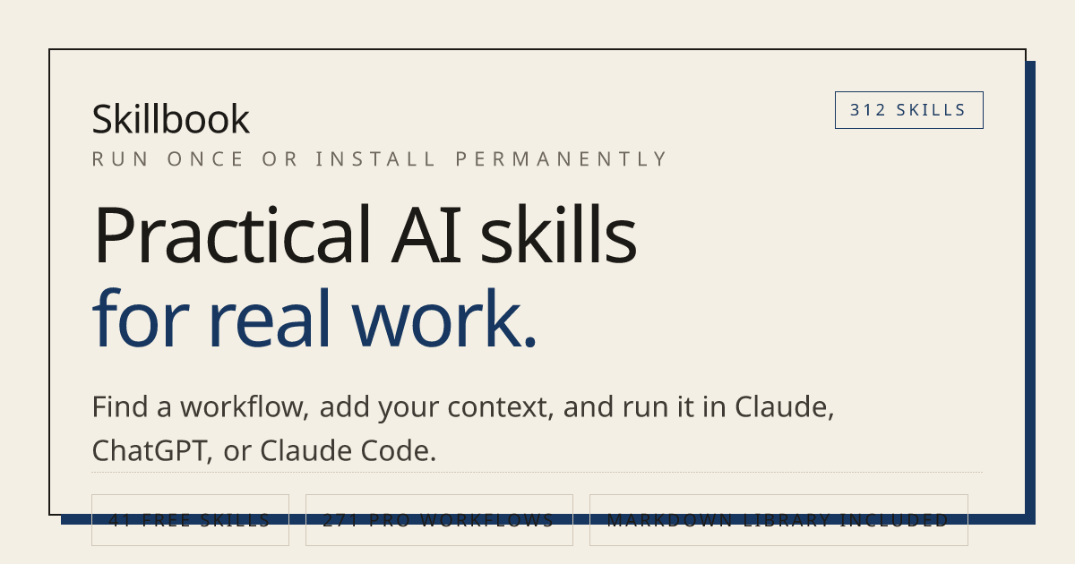 Skillbook | Practical AI Skill Library